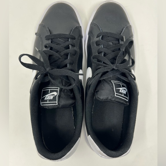 Nike Court Legacy SLP Black + White Leather Sneakers Mens Size 10.5 W/Shoebox - Picture 8 of 14